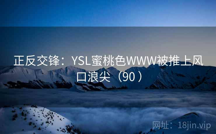 正反交锋：YSL蜜桃色WWW被推上风口浪尖（90 ）